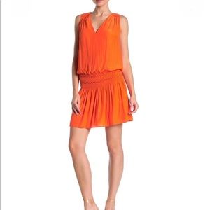 Ramy Brook Orange Shea Crochet Drop Waist Dress